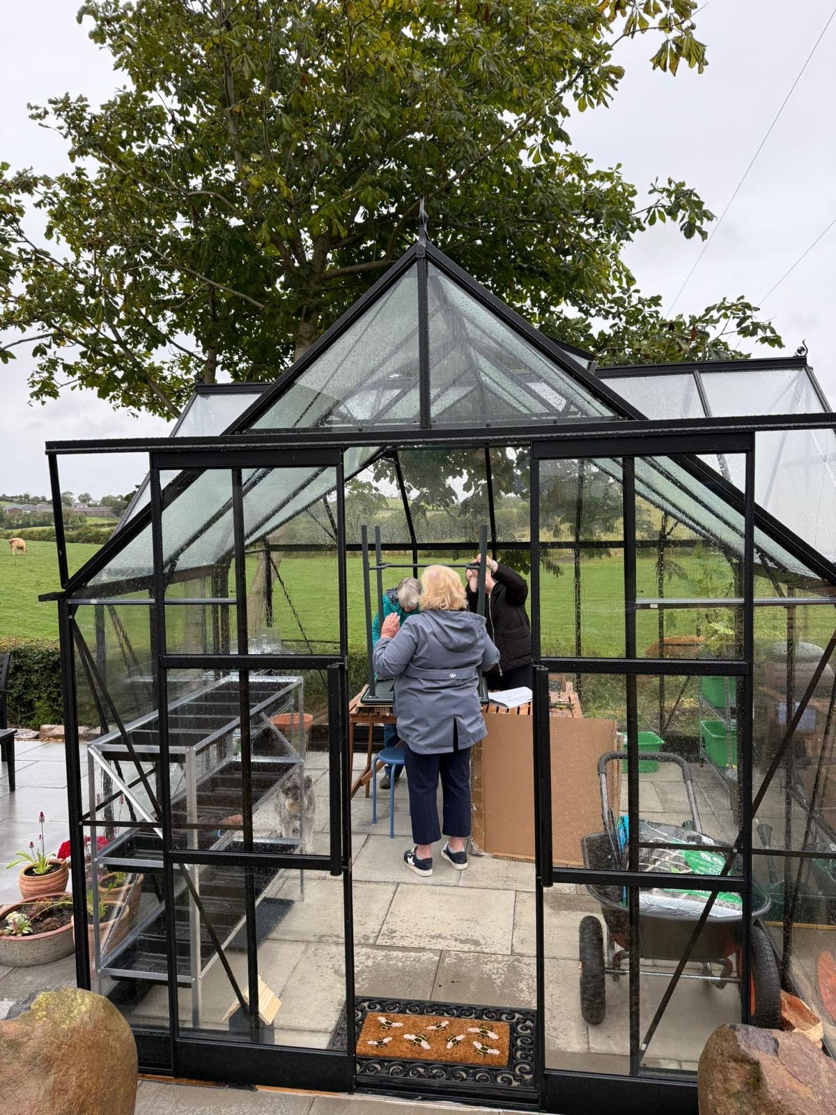 Inside the greenhouse